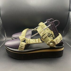 Teva Flatform Universal 1008844 Women’s Strappy Platform Sandals US Size 9 Green